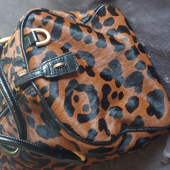 LENNY e CIA cow hide leopard print bag - Picture 2 of 15